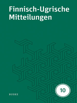 cover image of Finnisch-Ugrische Mitteilungen Band 10